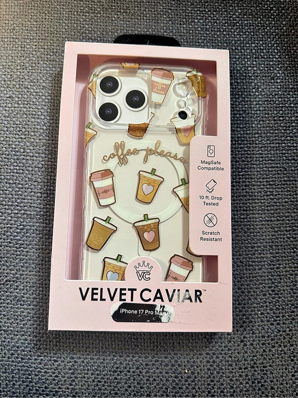 Velvet Caviar Pretty Yet Protective iPhone 17 Pro Max Case White & Pink NWT